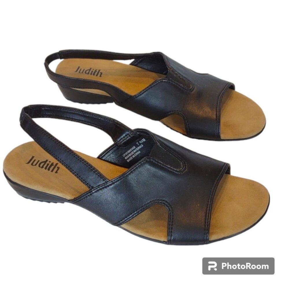Judith Black Slingback Open Toe Sandal